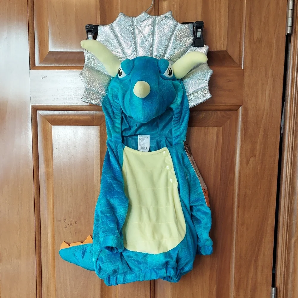 *🆕 Hyde & EEK! Blue Dinosaur Baby Pullover Triceratops Costume, 6-12 Months NEW